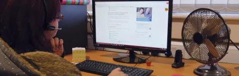 User from the disability accessibility centre