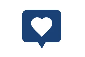 Heart in speech bubble