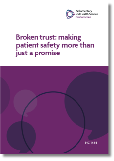 Cover of the Broken trust: making patient safety more than a promise report