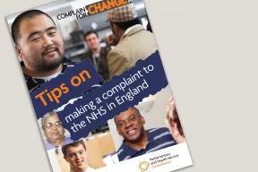 Graphic for complaining about NHS in England leaflet