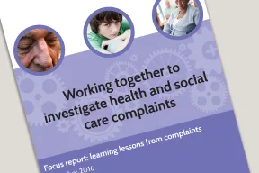 Cover for Joint working team focus report December 2016